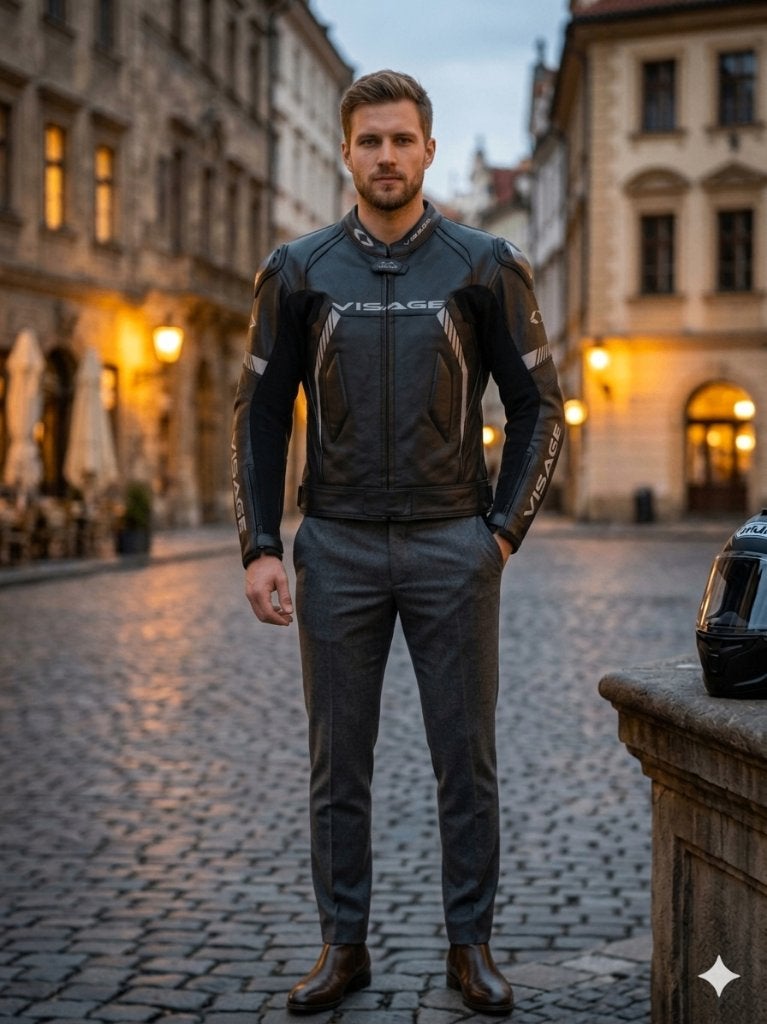 Lederen motorjas, verwijderbare beschermers, CE-goedgekeurd, Motoren, Kleding | Motorkleding, Jas | leer, Dames, Heren, Nieuw met kaartje