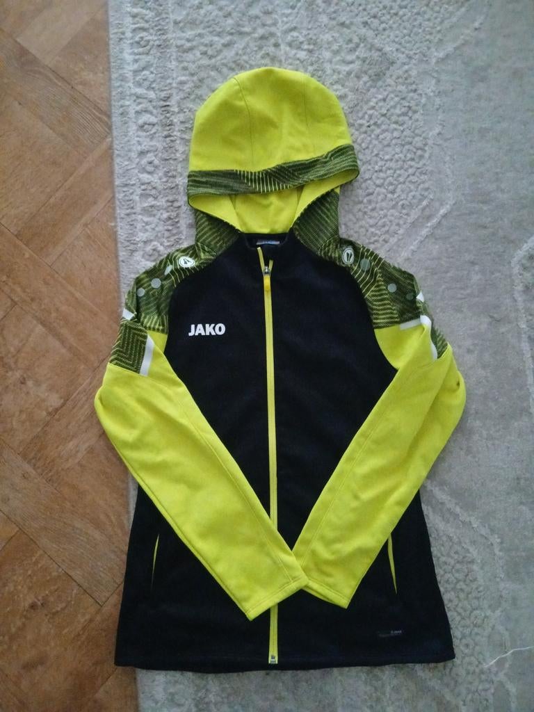 Veste de sport à capuche JAKO - Noir et Jaune Fluo, Enlèvement ou Envoi