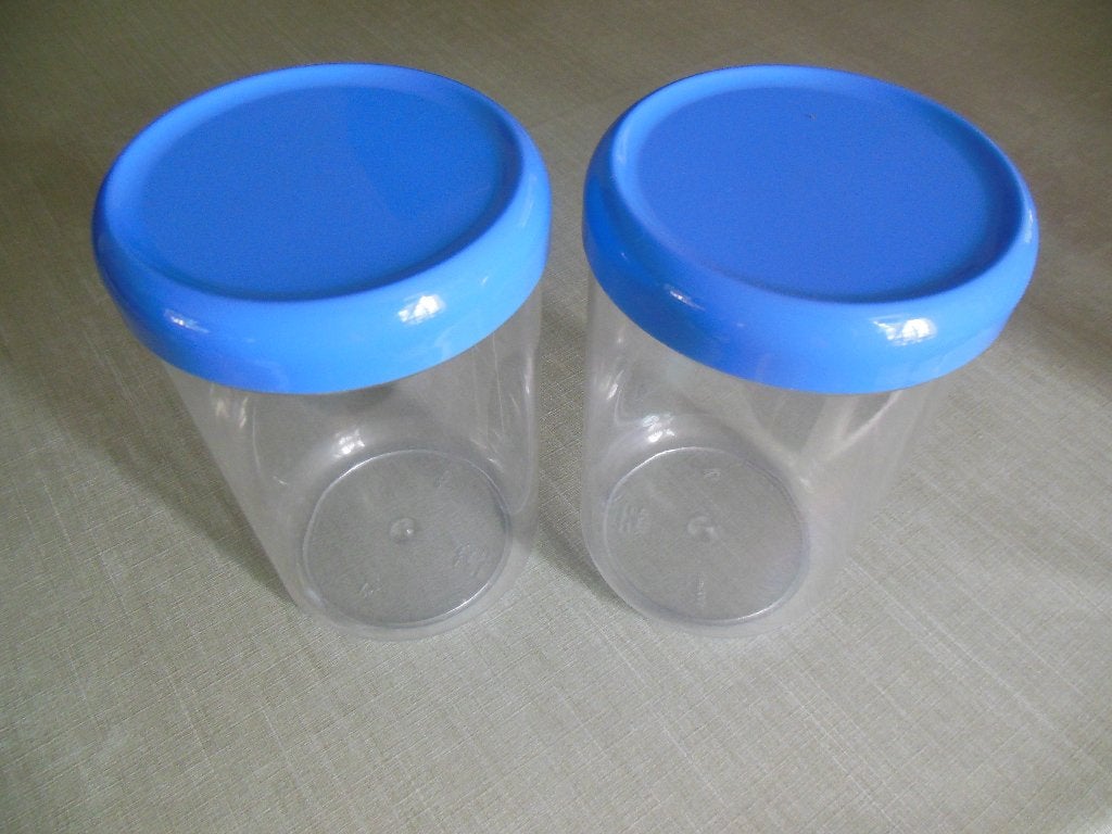 Gratis plastic voorraadpotten 2st., Ophalen