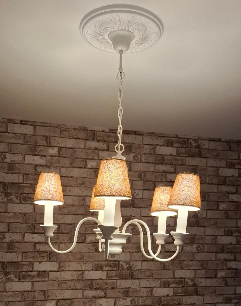 Luster, Huis en Inrichting, Lampen | Kroonluchters, Ophalen, Zo goed als nieuw, Metaal, Landelijk