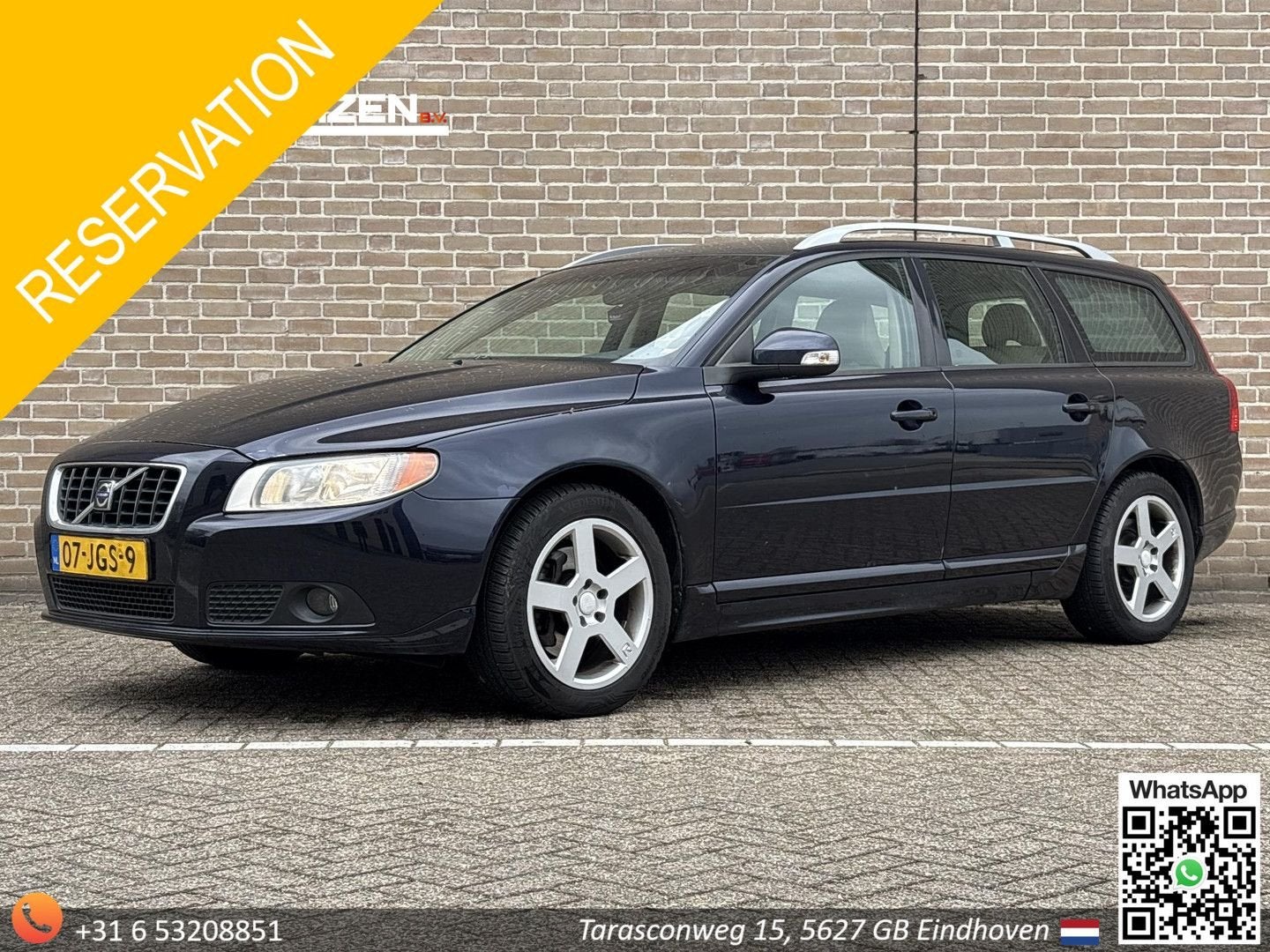 Volvo V70 2.4D Momentum | Leder | Climate | Cruise | PDC | T, Auto's, Volvo, Parkeersensor, Blauw, V70, 172 g/km