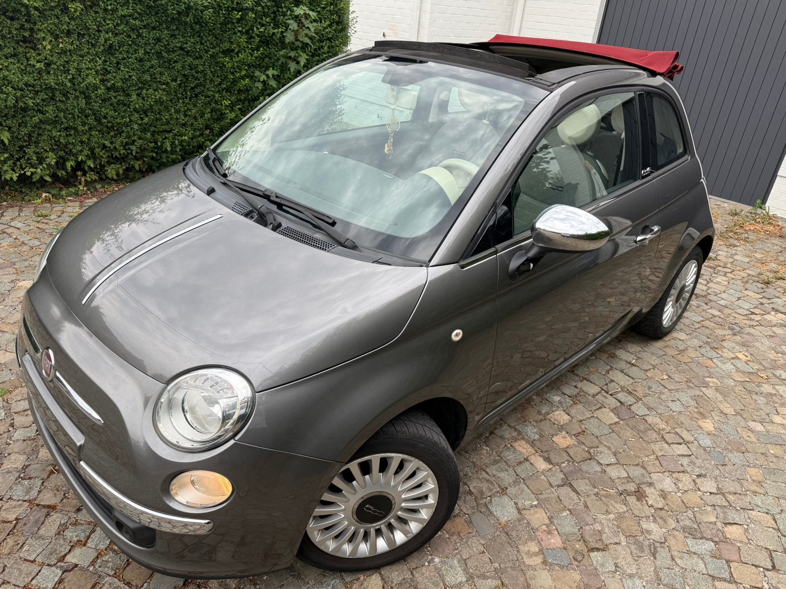 Fiat 500C 1.2ess 151.000km, Auto's, Fiat, Cabriolet, Bedrijf, Handgeschakeld, Grijs
