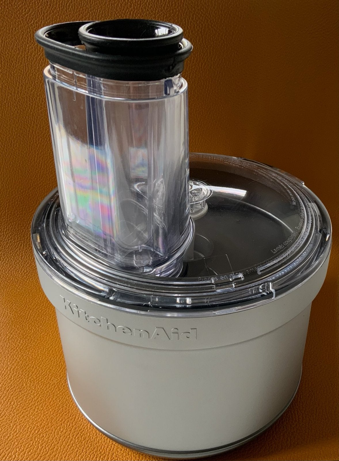 Te koop: KitchenAid 5KSM2FPA Food Processor voorzetstuk, Elektronische apparatuur, Keukenmixers, Ophalen of Verzenden, Zo goed als nieuw