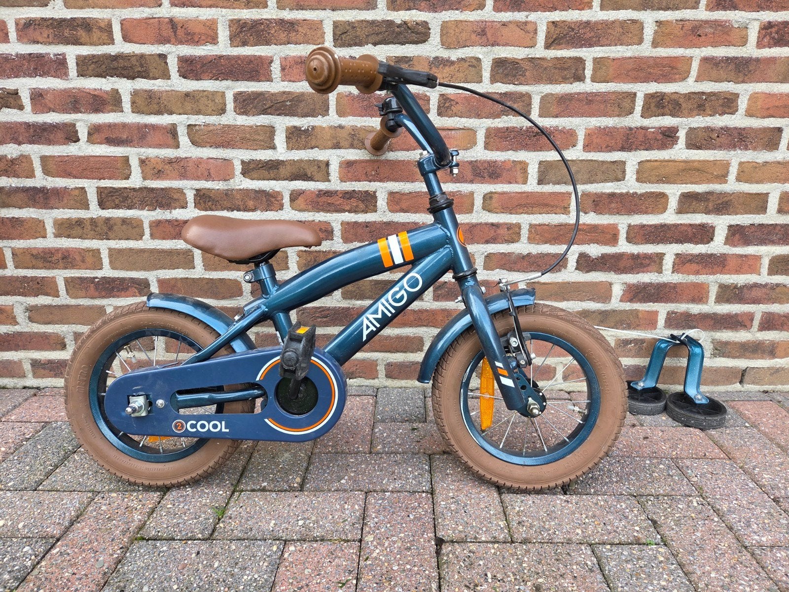 Kinderfiets 12 inch amigo, Fietsen en Brommers, Ophalen, Zijwieltjes, Gebruikt, Velgrem