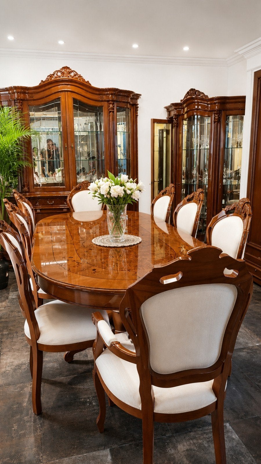 Salle à manger complete style Baroque, Maison & Meubles, Salles à manger complètes, Enlèvement, Comme neuf, Baroque, 6 à 8 chaises