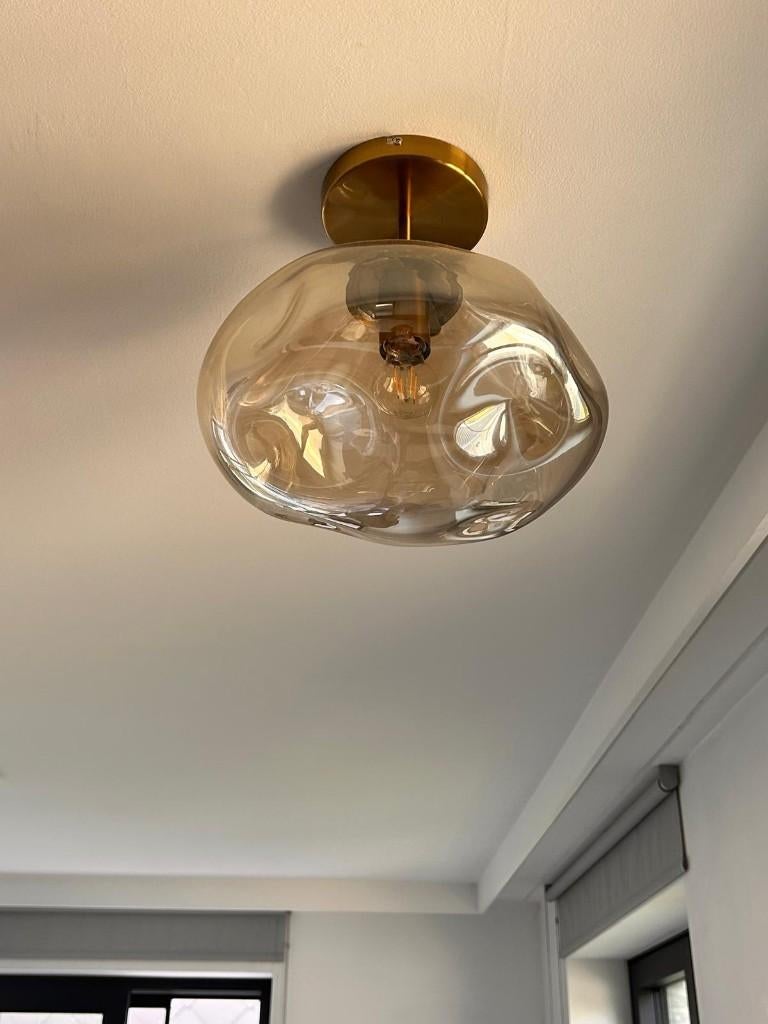 Plafondlamp van glas, Ophalen, Zo goed als nieuw, Glas, Hedendaags