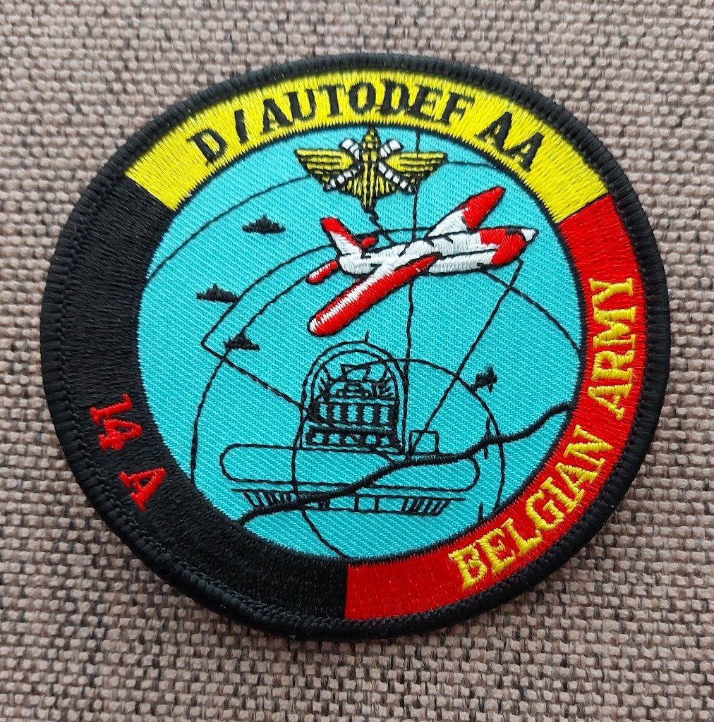 Badge Battery Autodef AA - terrain de tir à Lombardsijde 14A, Envoi, Armée de terre, Emblème ou Badge