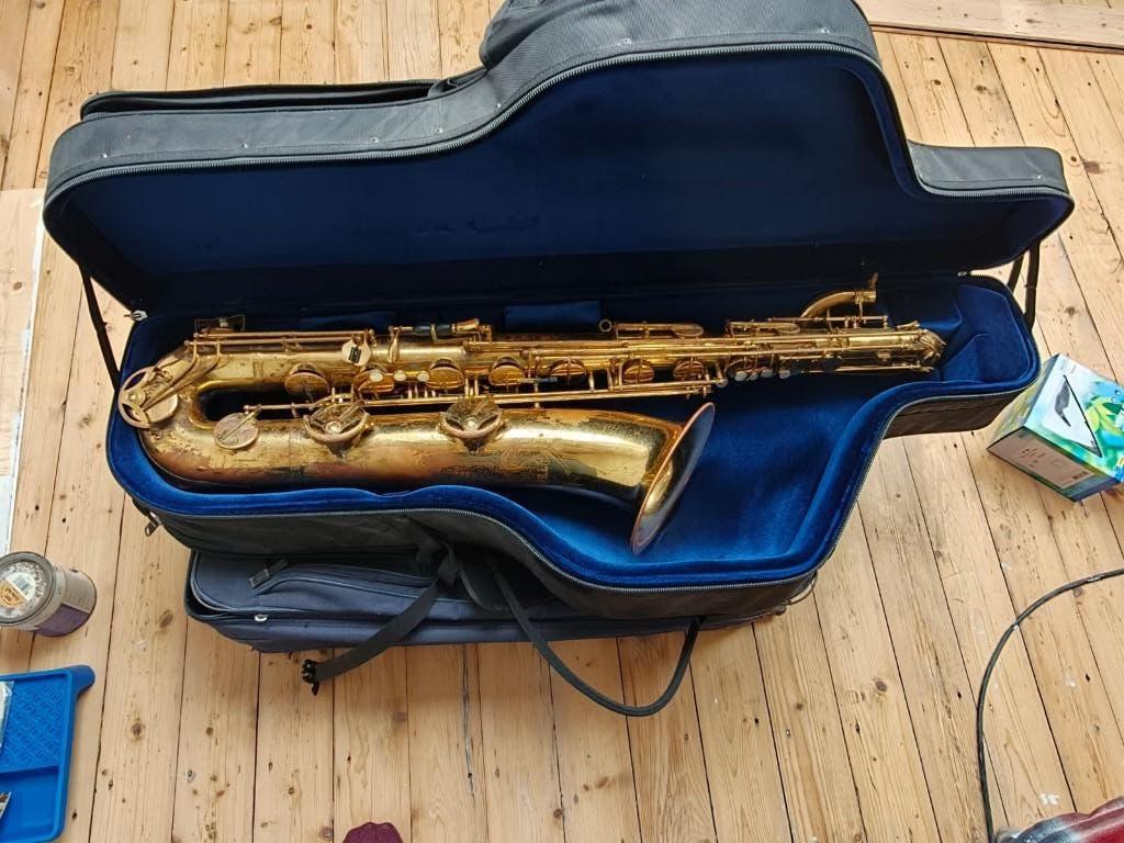 King Tempo (Keilwerth) Baritone saxophone Baritonsaxofoon, Musique & Instruments, Enlèvement ou Envoi, Utilisé, Bariton, Avec valise