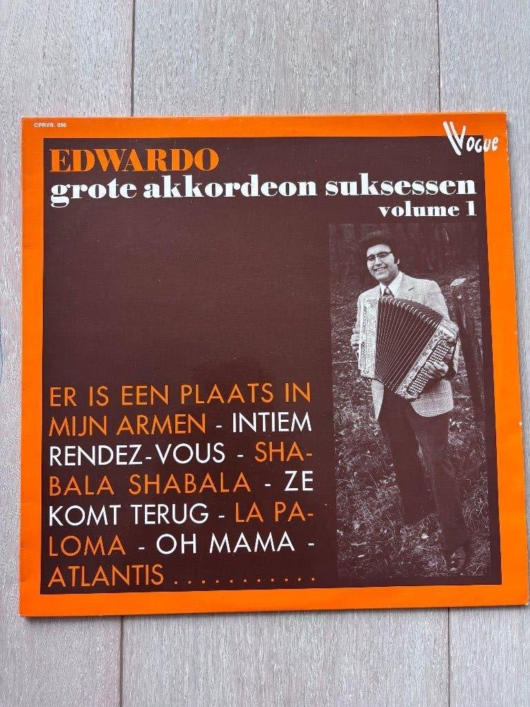 LP Edwardo De grands succès d'accordéon, CD & DVD, Vinyles | Jazz & Blues, Enlèvement, Utilisé, LP