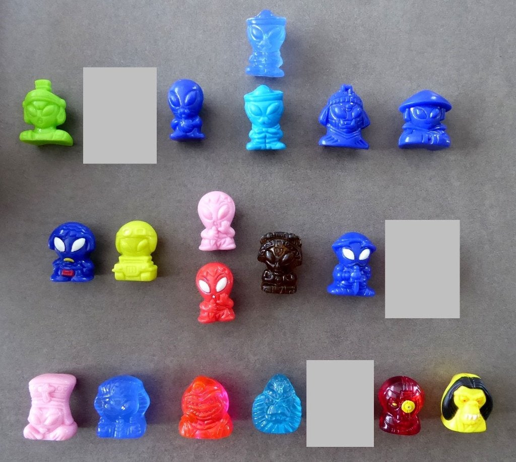 Lot 18 Gogo's Crazy Bones „Aliens” inclusief zeldzame, Verzamelen, Ophalen of Verzenden, Gebruikt