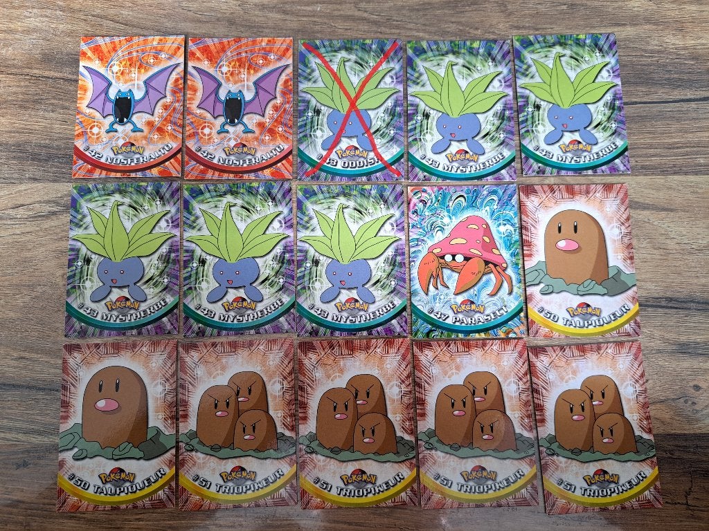 Pokémon Topps (nummer #41 tot en met #76) 1999, Ophalen of Verzenden, Zo goed als nieuw, Meerdere kaarten