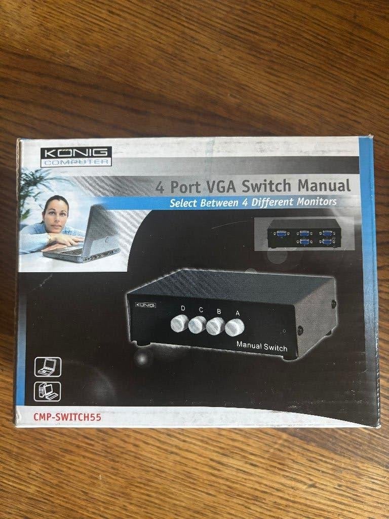 Commutateur VGA manuel, Informatique & Logiciels, Pc & Câble réseau, Enlèvement ou Envoi, Neuf