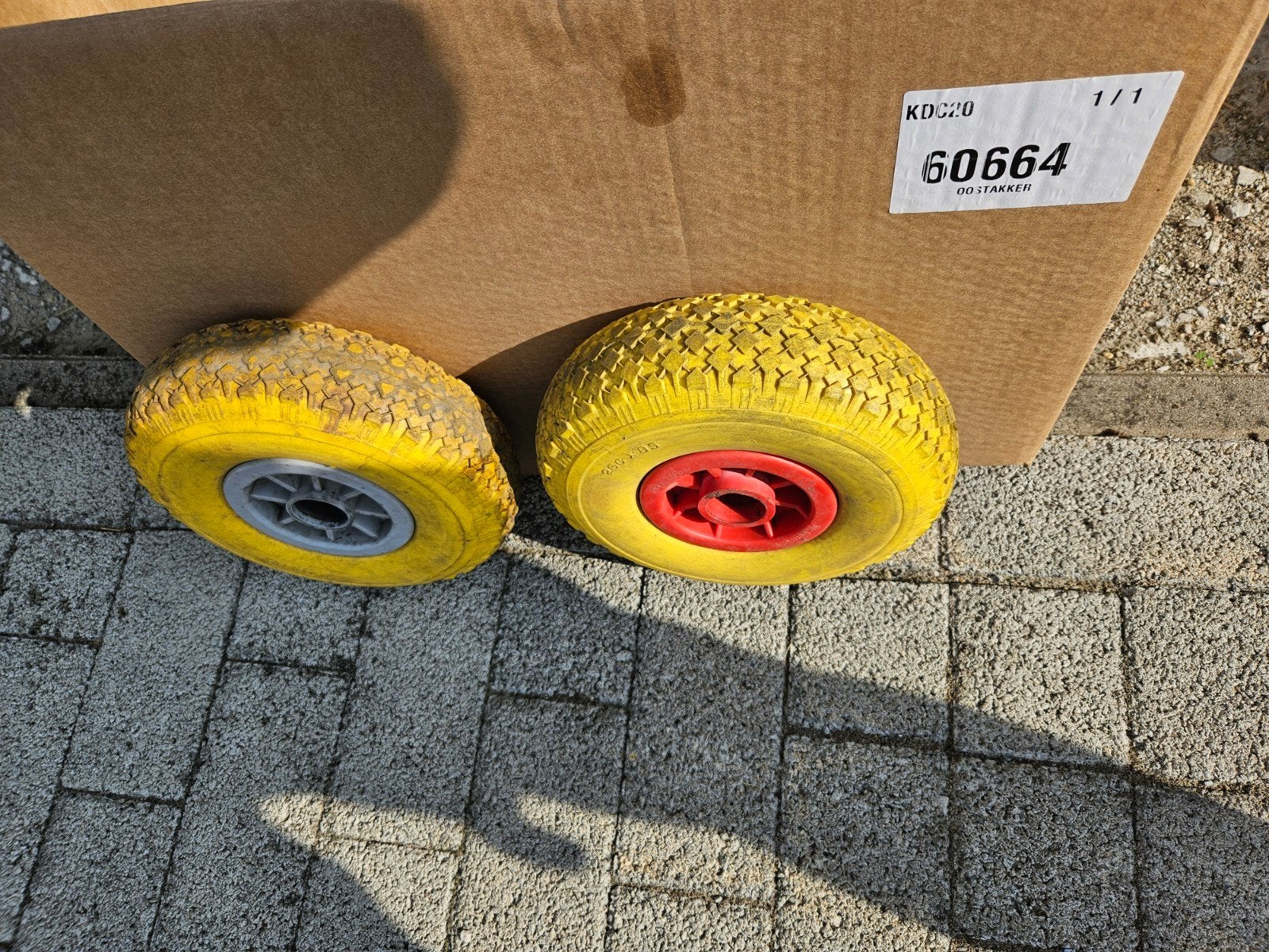 Set van 2 anti-lek wielen (PU geel) – 260 x 85 mm, Enlèvement ou Envoi