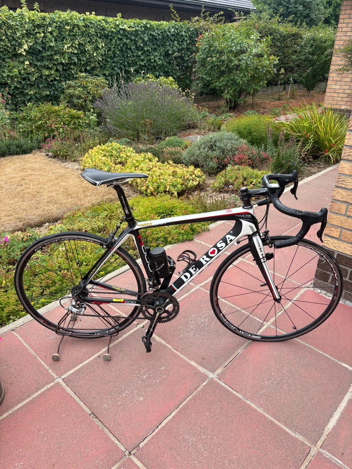 De Rosa 838 Carbon Racefiets - Campagnolo onderdelen, Frein sur jante, Comme neuf, Enlèvement, 53 à 57 cm