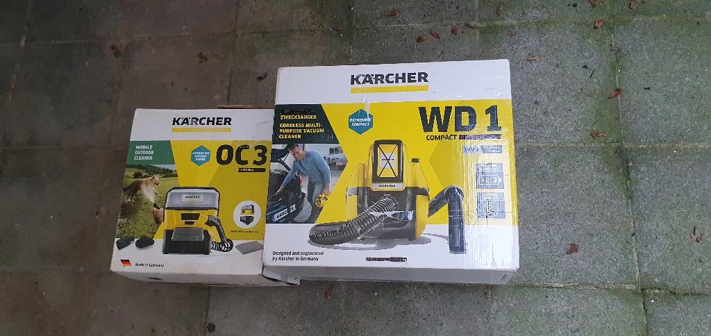 Karcher WD1 18V draadloze stofzuiger & OC3 mobiele reiniger, Elektronische apparatuur, Stofzuigers, Ophalen, Zo goed als nieuw