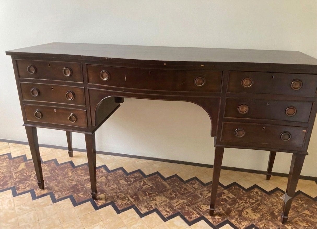 Antiek-stijl mahoniehouten dressoir (HepplewhiteBaker stijl, Antiek en Kunst, Ophalen