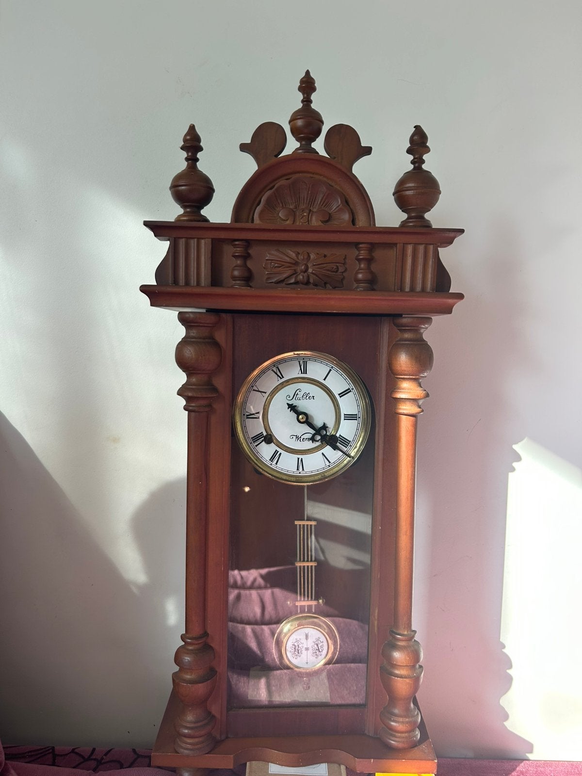 Stübler Wien Regulateur Wandklok – Hout – Werkt Perfect!, Ophalen
