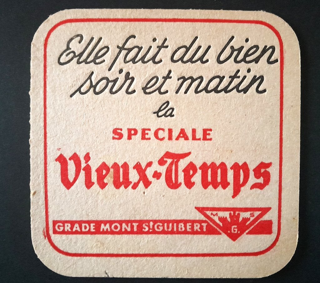 Brasserie Vieux Temps Mont Saint Guibert Sous Bock, Envoi, Utilisé, Sous-bock, Autres marques
