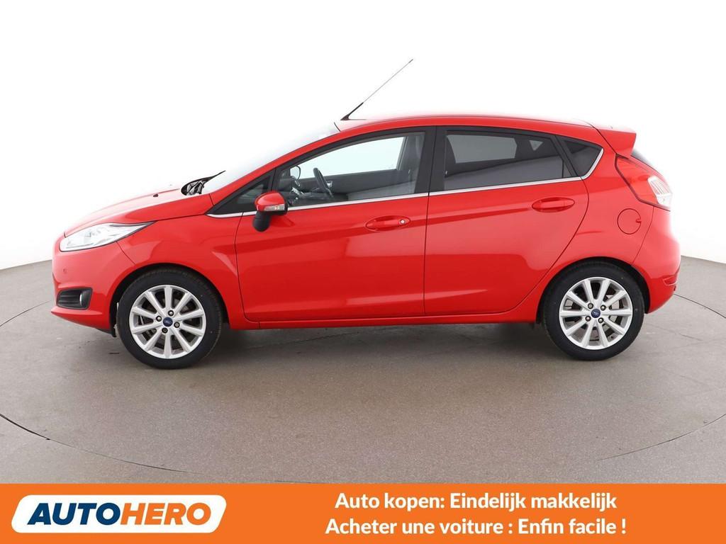 Ford Fiesta 1.0 Titanium (bj 2016), Auto's, Voorwielaandrijving, Stof, Gebruikt, Zwart