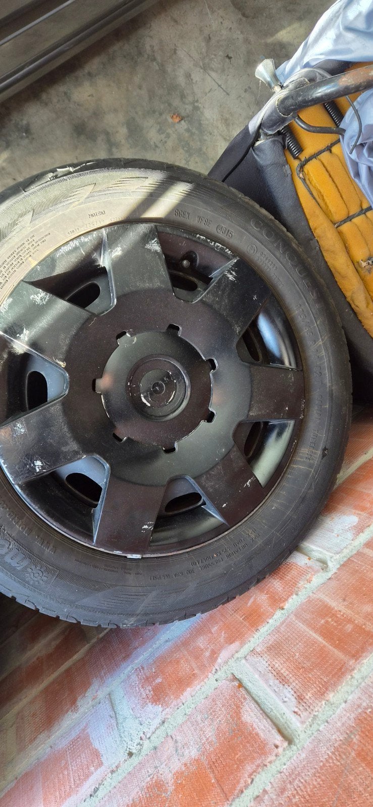 Stalen velgen met zomerbanden fabia/polo/ibiza, Auto-onderdelen, Ophalen, 14 inch, Gebruikt, 175 mm
