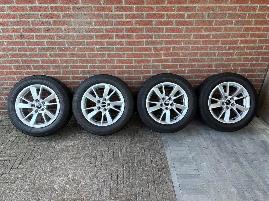 Winterset Audi origineel 5x112, Auto-onderdelen, Banden en Velgen, Band(en), Winterbanden, 16 inch, 205 mm, Personenwagen, Gebruikt