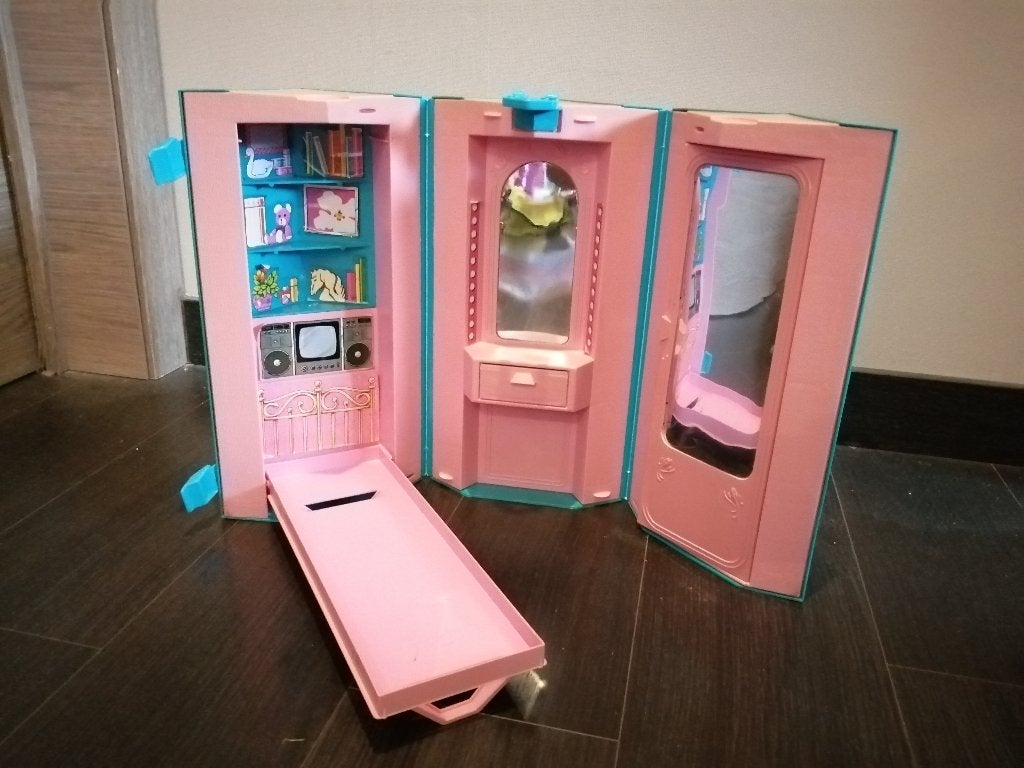 Barbie slaapkamer inklapbaar, Ophalen of Verzenden, Gebruikt, Barbie