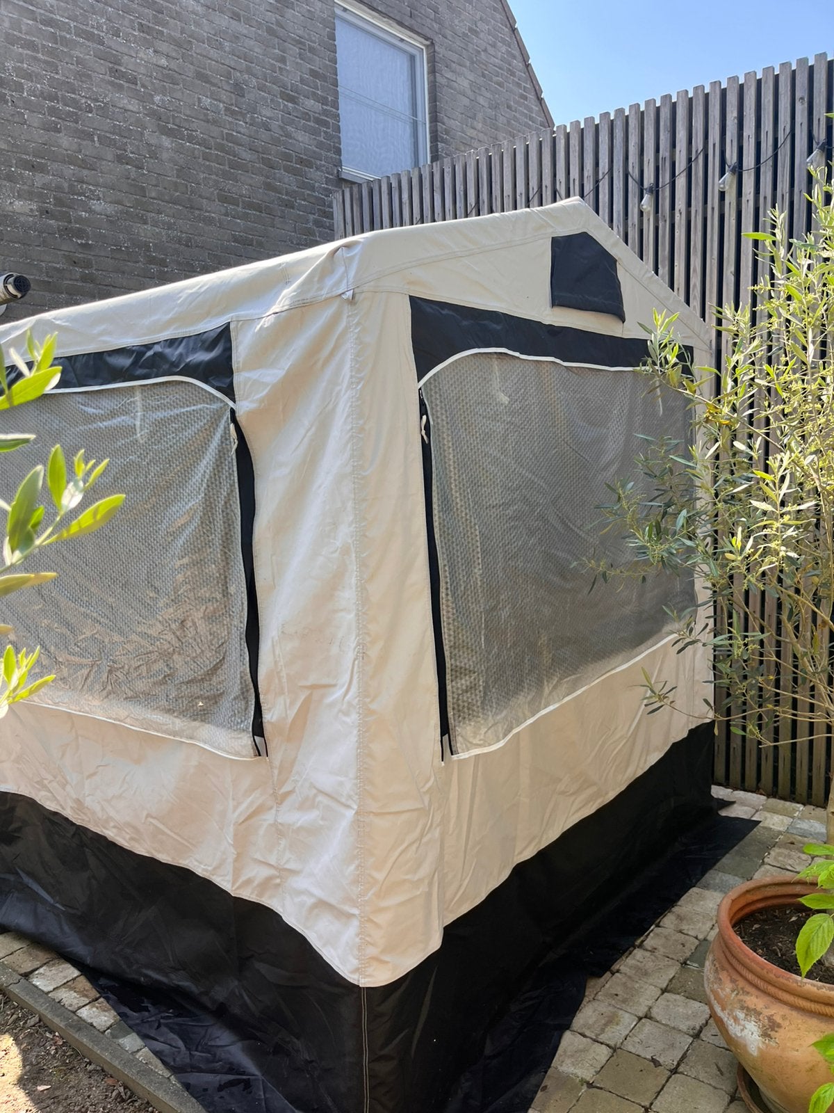 Keukentent Garda 210 Obelink, Caravanes & Camping, Tentes, jusqu'à 4, Comme neuf, Enlèvement
