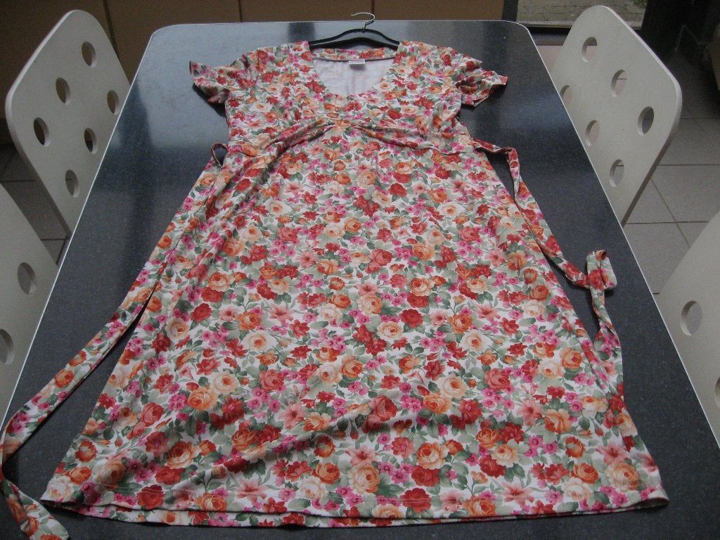 nieuw jurk Luna's S/40 neigt nr M print bloem wit oranje, Neuf, Taille 38/40 (M), Enlèvement ou Envoi, Luna's