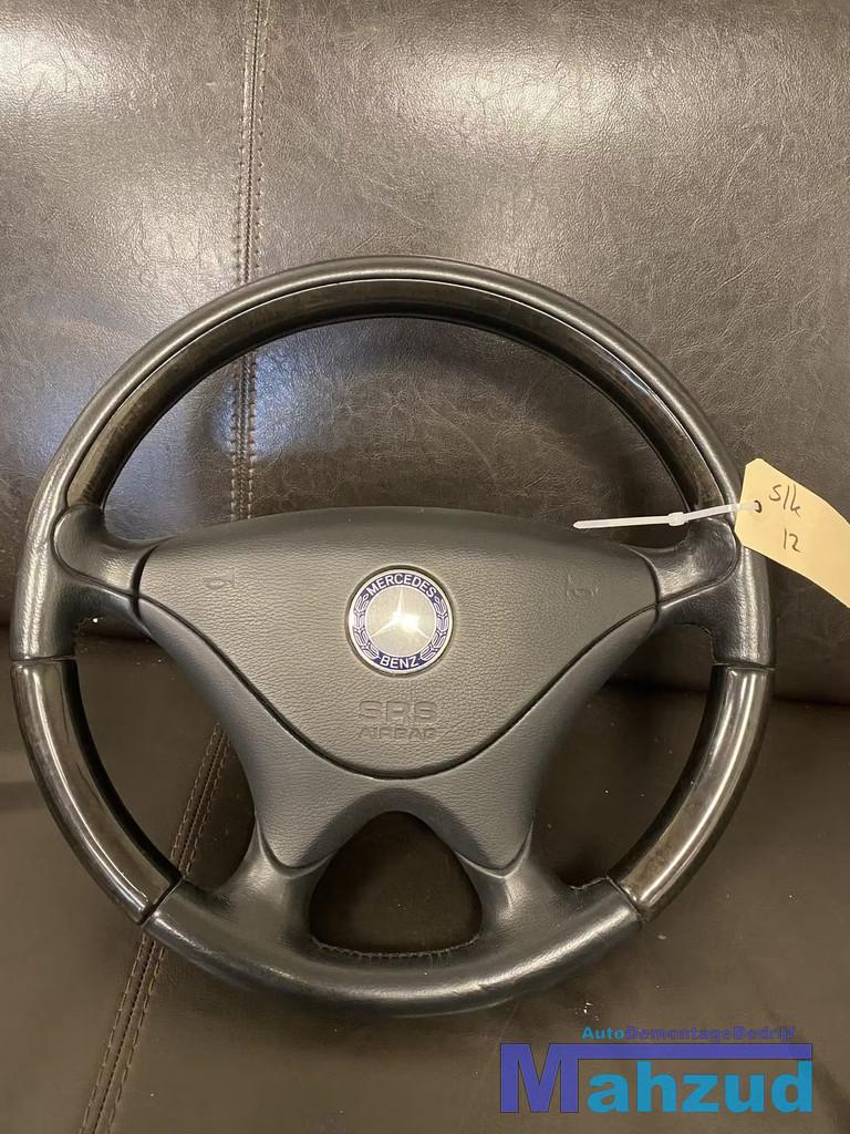 MERCEDES SLK R170 W208 CLK HOUT stuur met airbag leer zwart, Gebruikt, Mercedes-Benz AG, Mercedes-Benz, Mercedesstrasse 120
70372  Stuttgart, DE