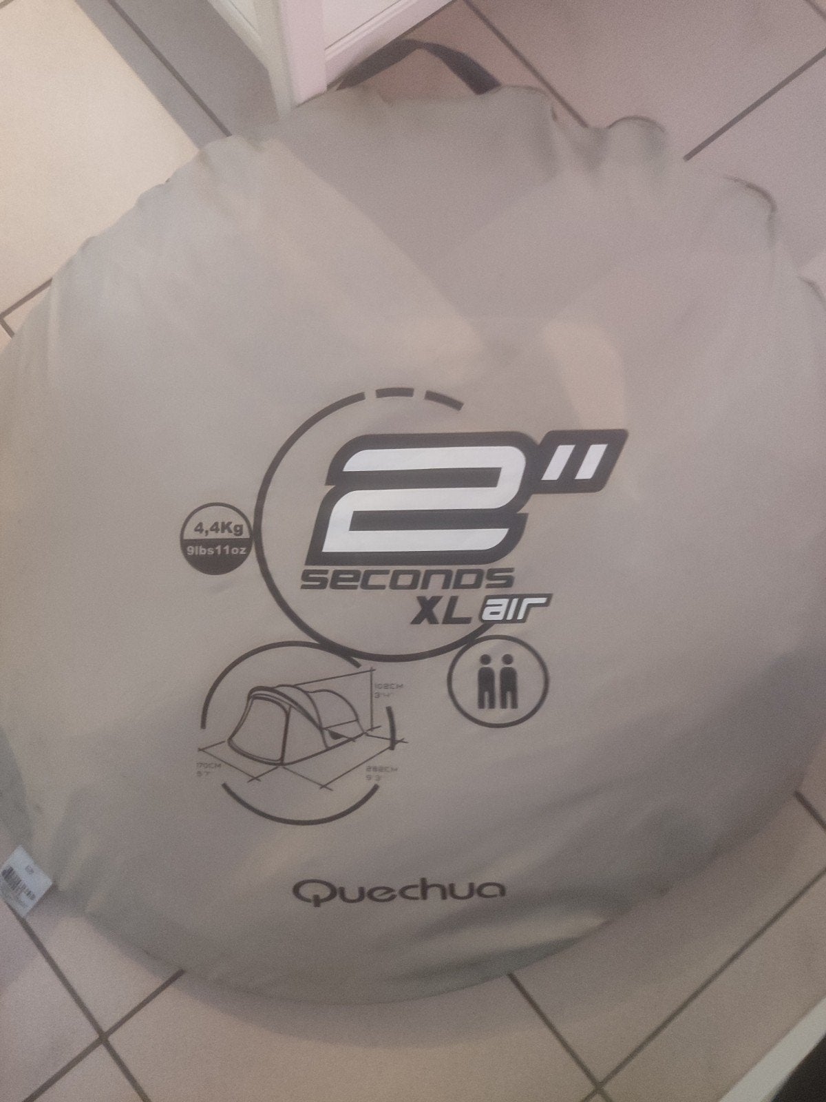 Quechua 2 personen tent XL versie, Ophalen
