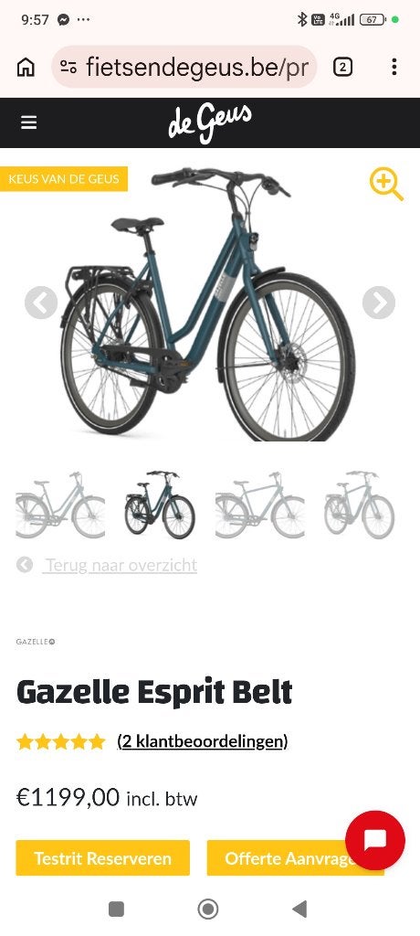 Vélo gazelle esprit en parfaite état, Fietsen en Brommers, Ophalen of Verzenden, Zo goed als nieuw, Dames, Geen vering