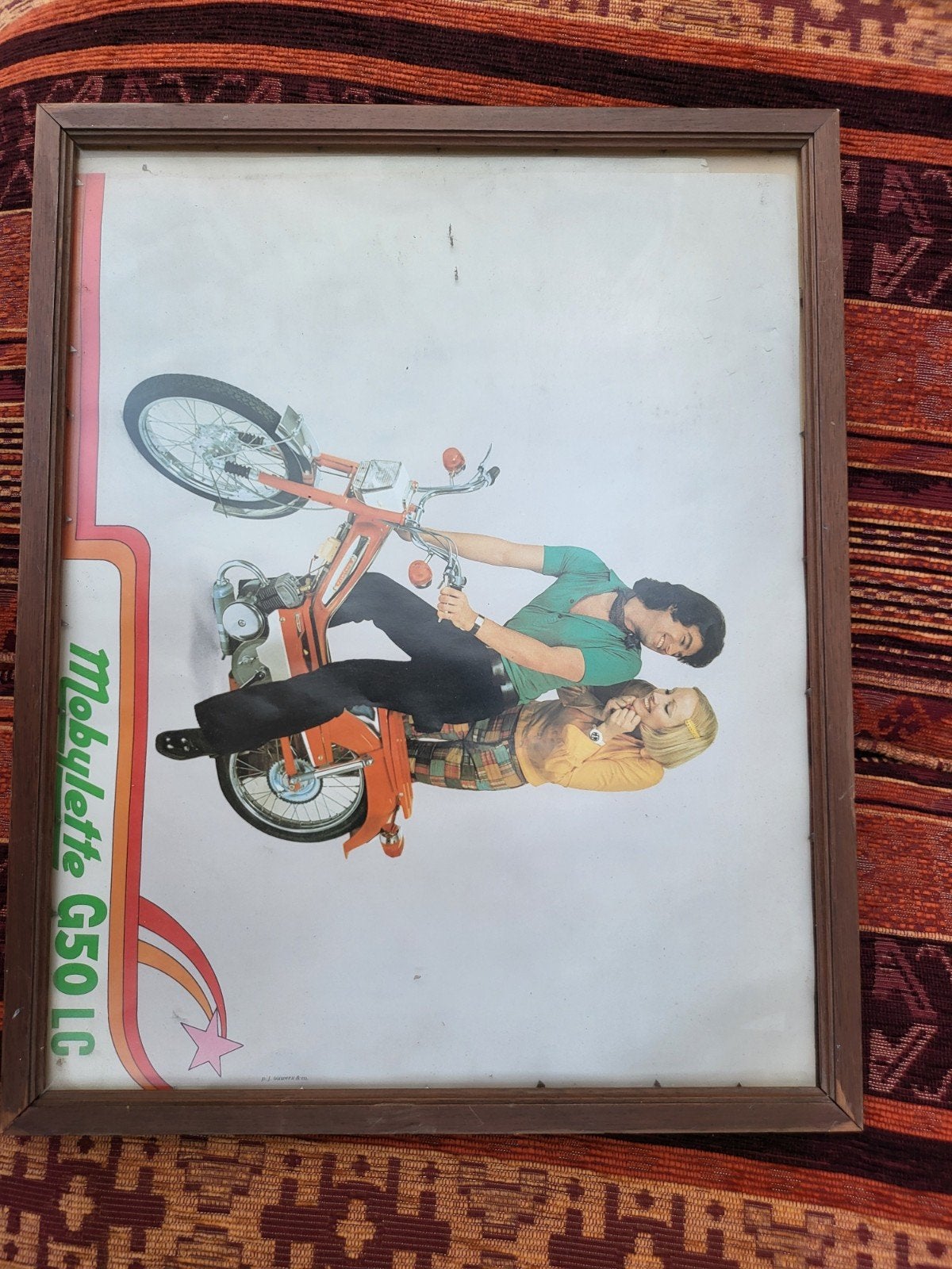 mooie poster( 40 op 32) van een mobylette G50 lc, Enlèvement ou Envoi
