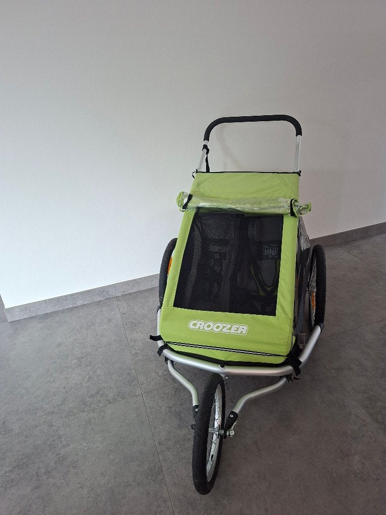 CROOZER fietskar voor 2 kids met hangmat en versteviging, Vélos & Vélomoteurs, Accessoires vélo | Remorques, Utilisé, Remorque pour enfant