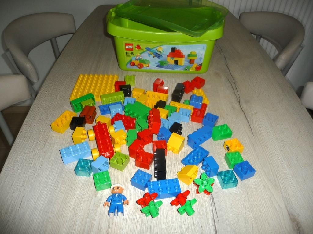 Boîte de blocs DUPLO (ref 5380), Enlèvement ou Envoi, Ensemble complet, Boîte incluse, Comme neuf