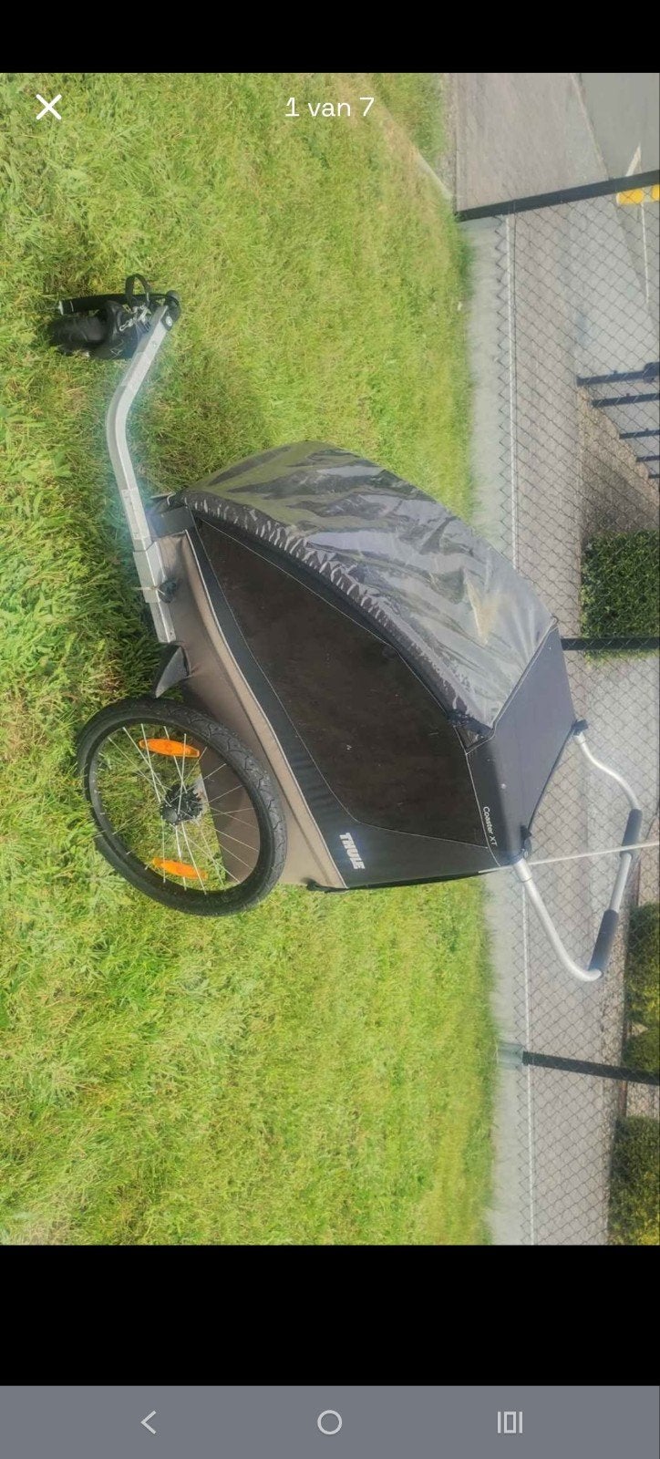 Thule fietskar coaster voor 2 kinderen, Ophalen