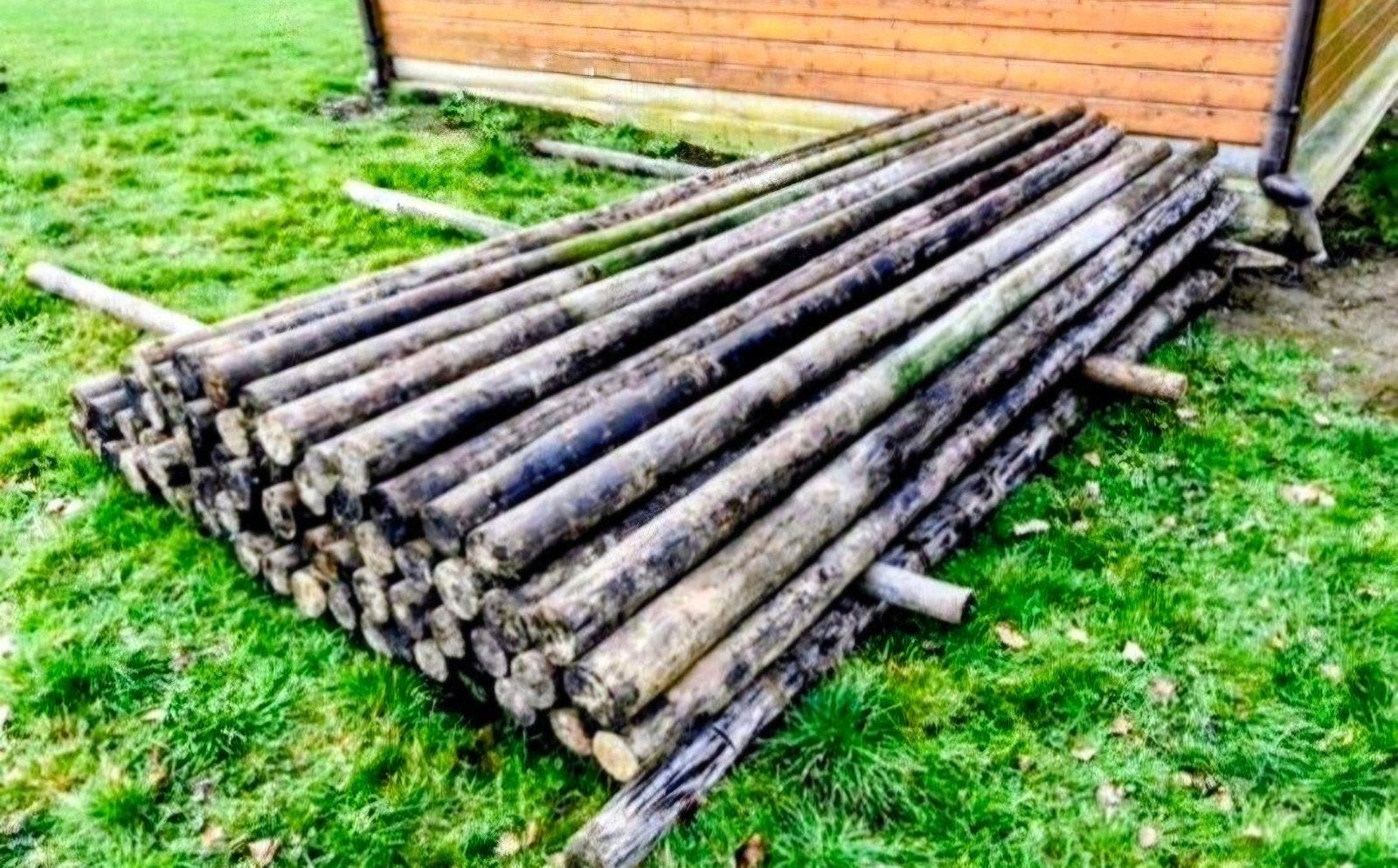 zeer stevige Houten ronde palen weide palen 8/10. 350 cm 
Ze, Enlèvement, Poteaux