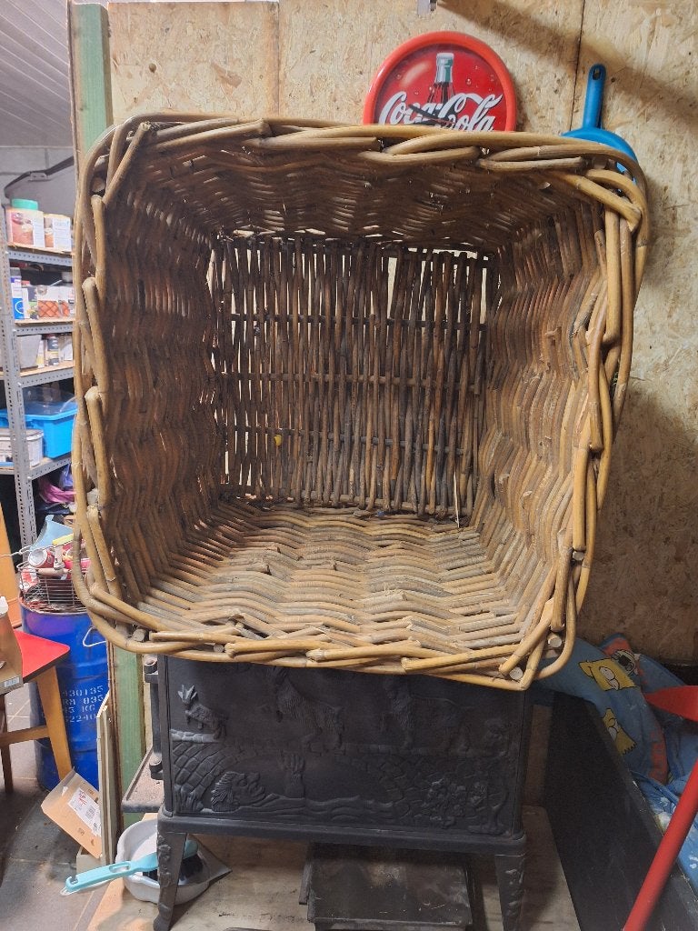 Bac a bois en osier, Maison & Meubles, Enlèvement, Utilisé