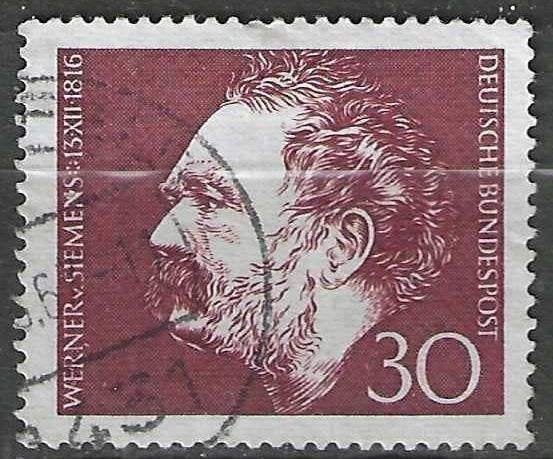 Duitsland Bundespost 1966 - Yvert 385 - von Siemens (ST), Verzenden, Gestempeld