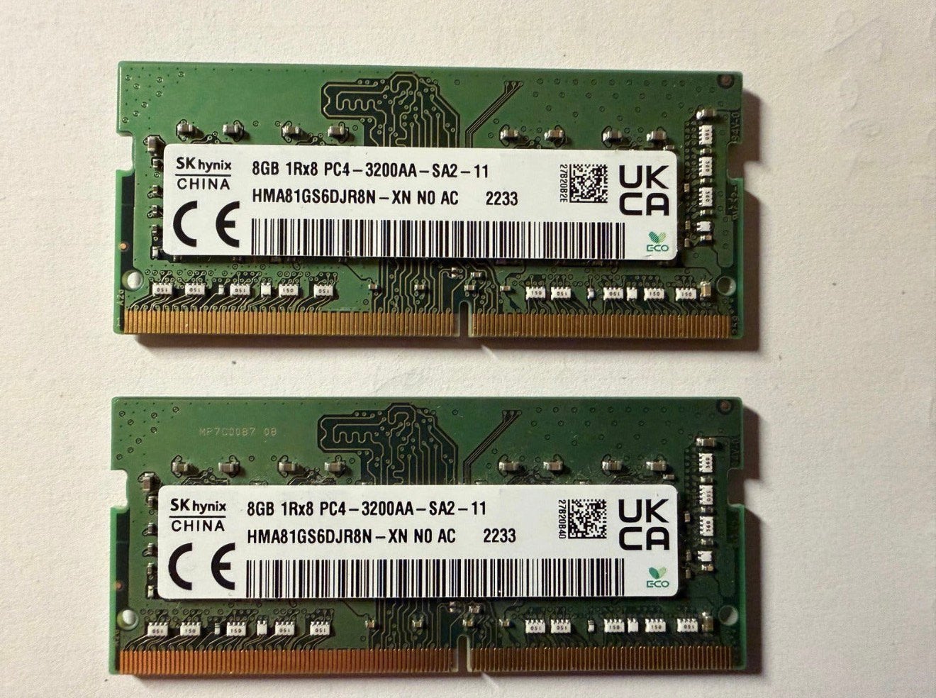 SO-DIMM DDR4 SDRAM 2 x 8 gb 3200 - SK Hynix, Ophalen of Verzenden, Zo goed als nieuw, DDR4, 8 GB