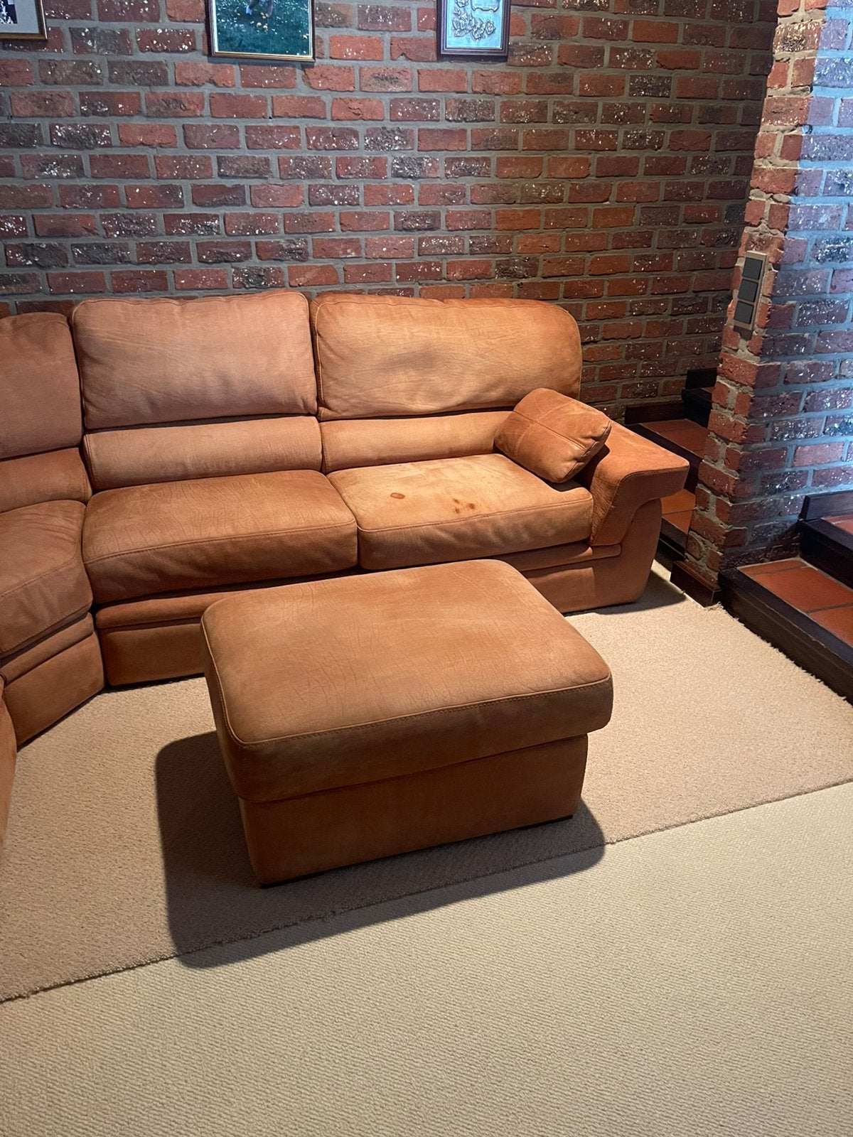 Superbe coin salon en cuir, Maison & Meubles, Enlèvement, Comme neuf