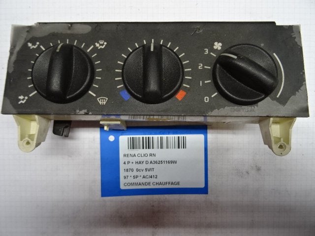 PANNEAU DE COMMANDE CHAUFFAGE Clio Diesel (B/C/S/3 / 657), Utilisé, Renault