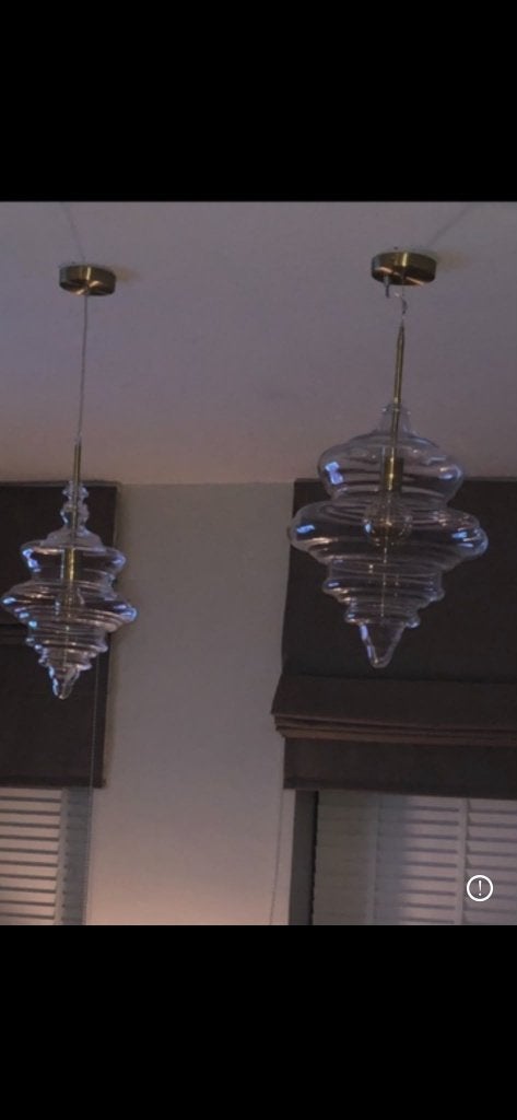 Light & Living Rivne hanglampen - set van 2, Enlèvement, Comme neuf, Verre