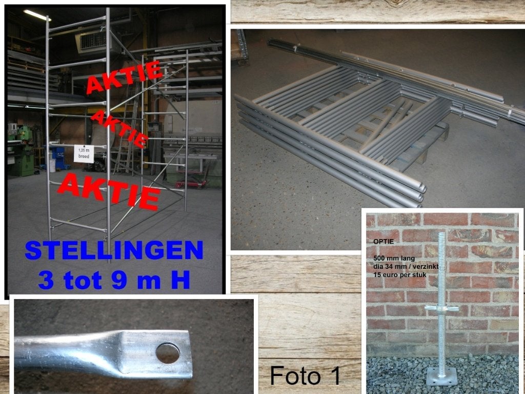 NIEUWE steigers 3 tot 9 m hoog - 2,50 of of 2,85 m lang, Doe-het-zelf en Bouw, Ophalen