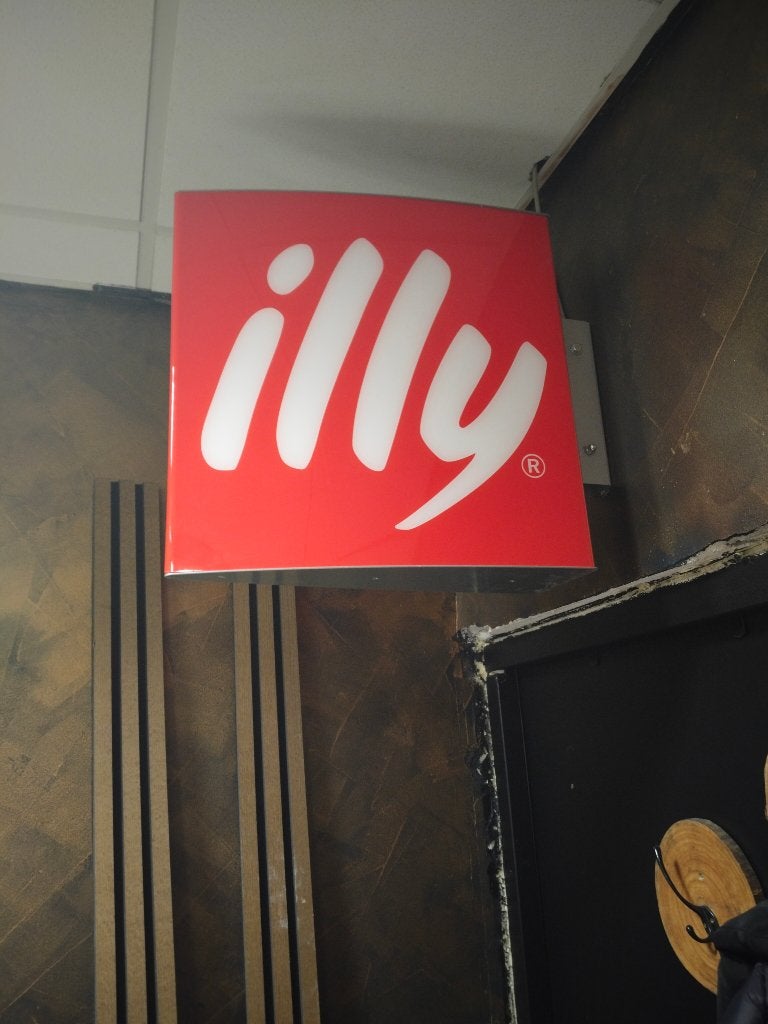 reclamebord illy met verlichting, Ophalen of Verzenden, Zo goed als nieuw, Reclamebord