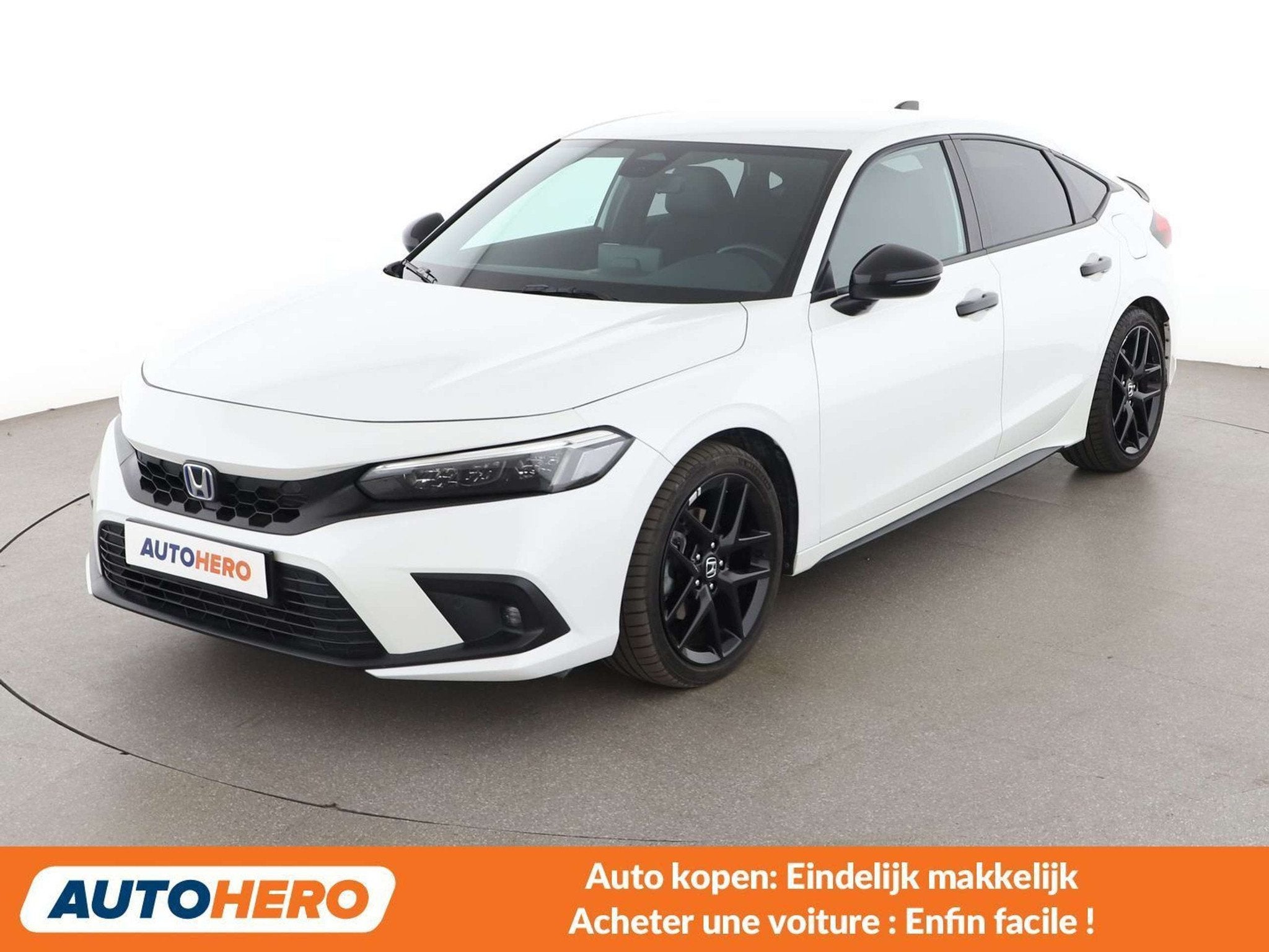 Honda Civic 2.0 e:HEV Sport (bj 2024, automaat), Auto's, Gebruikt, Wit, 184 pk, Hybride Elektrisch/Benzine