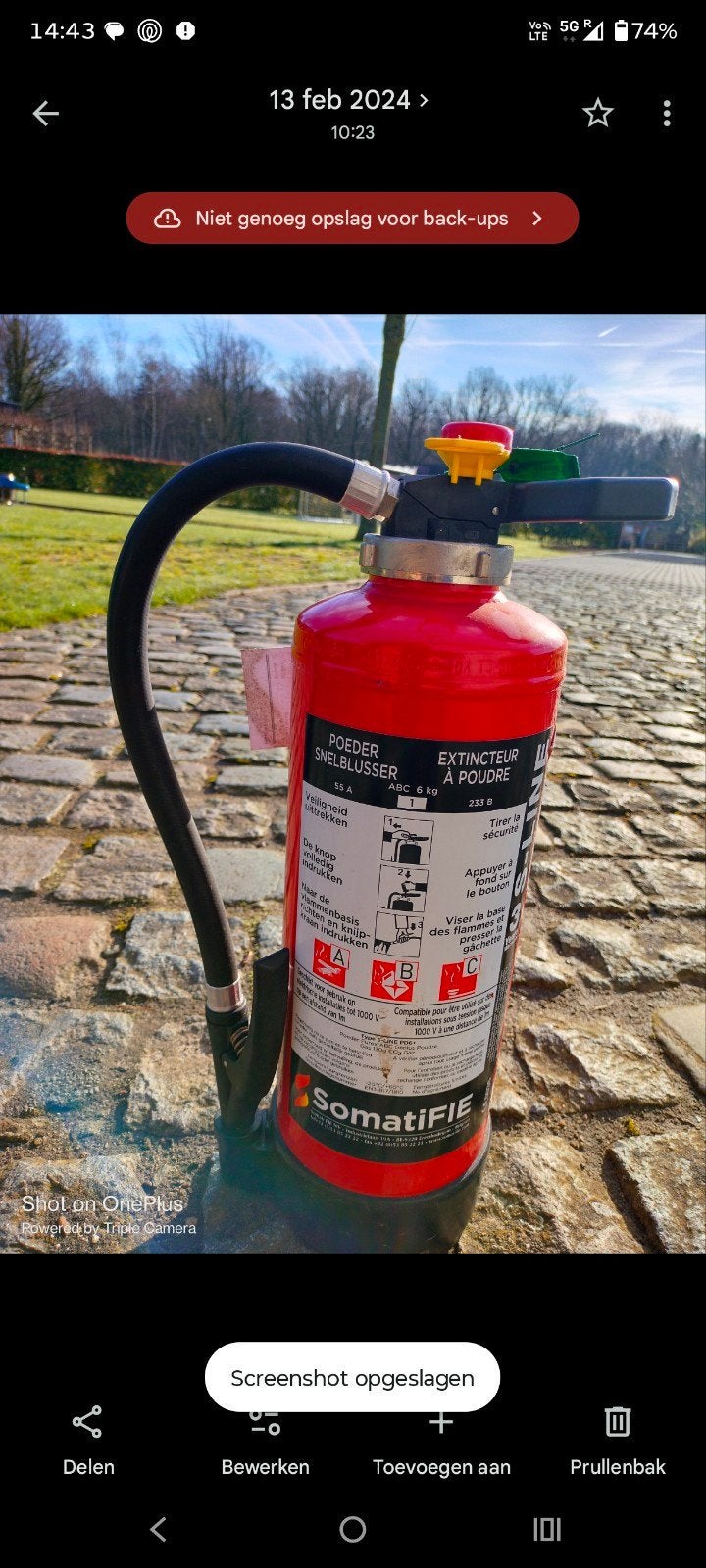 brandblusser somati, Huis en Inrichting, Brandblussers en Brandkasten, Ophalen, Brandblusser