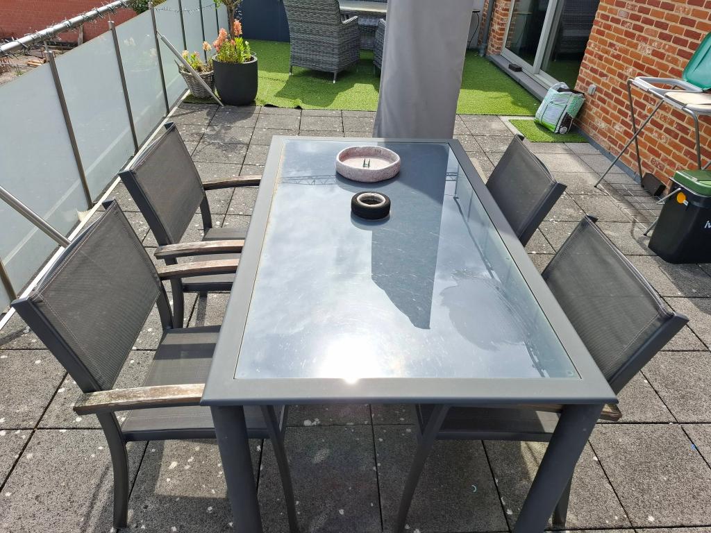 Tuinset @ €150, Ophalen, 4 zitplaatsen, Gebruikt, Aluminium