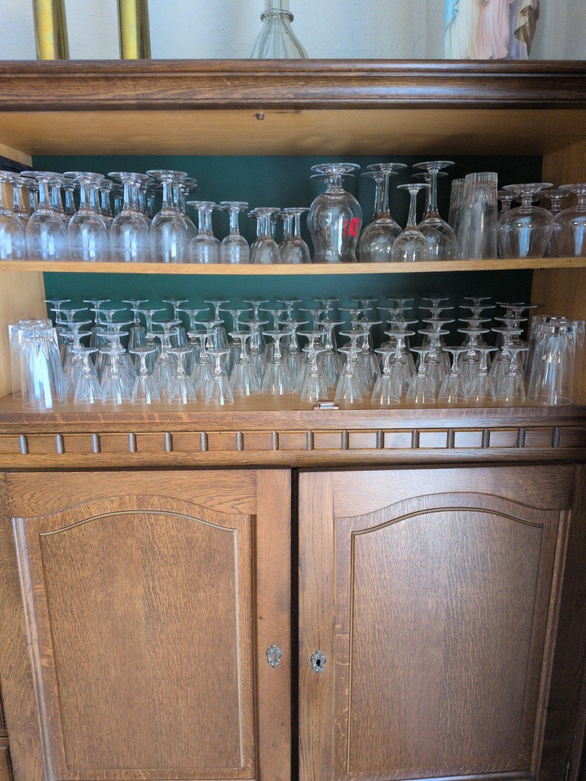 glazen meer dan 100 stuks, onderste kristal, Ophalen, Zo goed als nieuw, Glas