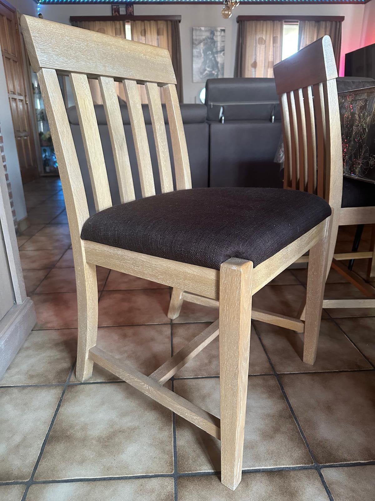 6 Massief Houten Eetkamerstoelen, Comme neuf, Brun, Enlèvement, Cinq, Six Chaises ou plus