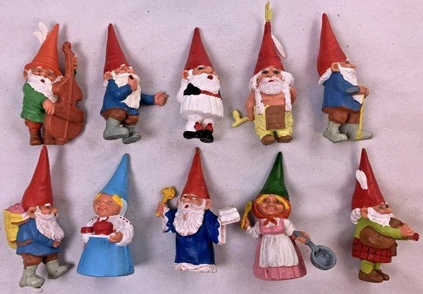 BRB Star Toys David de Kabouter 10 Figuren Set vintage 1989, Verzenden, Zo goed als nieuw